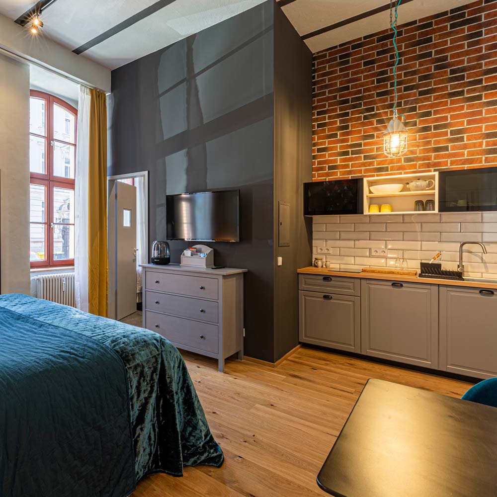 loft apartment aqua küche